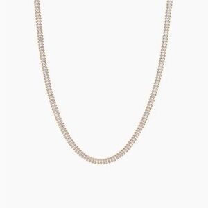 Adina Eden CZ Baguette All Around Tennis Necklace NWT